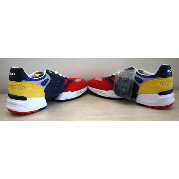 Polo Ralph Lauren Men's Sz 13 Navy/Red/Yellow Jogger Color-Blocked Sneakers - Picture 9 of 11